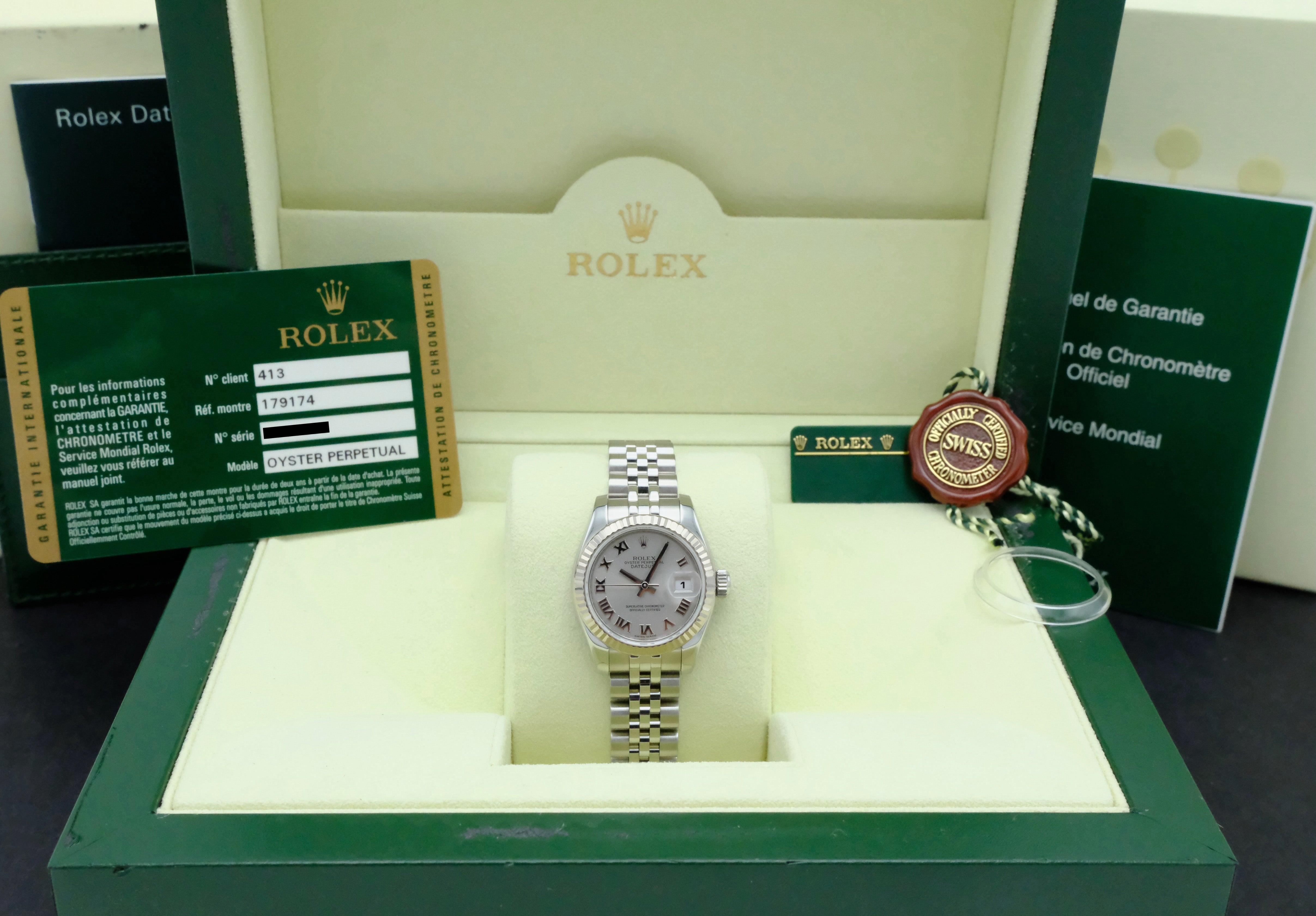 Rolex Oyster Perpetual Lady Datejust 179174 - 2010 - Rolex horloge - Rolex kopen - Rolex dames horloge - Trophies Watches
