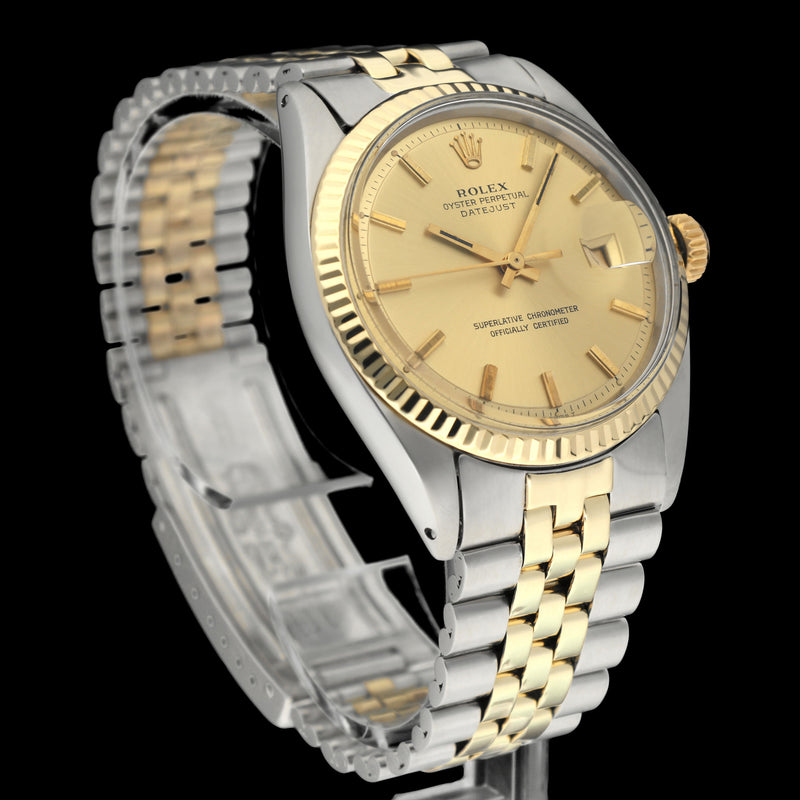 Rolex Datejust 1601 - 1972 - goud/staal - two/tone - Rolex horloge - Rolex kopen - Rolex heren horloge - Trophies Watches