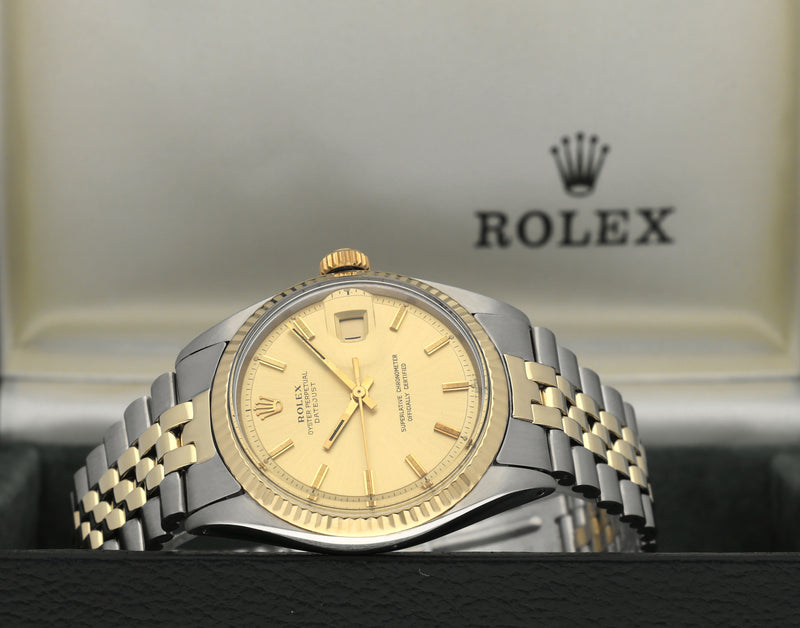 Rolex Datejust 1601 - 1972 - goud/staal - two/tone - Rolex horloge - Rolex kopen - Rolex heren horloge - Trophies Watches